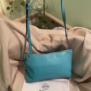 MICHAEL KORS JET SET MEDIUM AQUA CROSSBODY